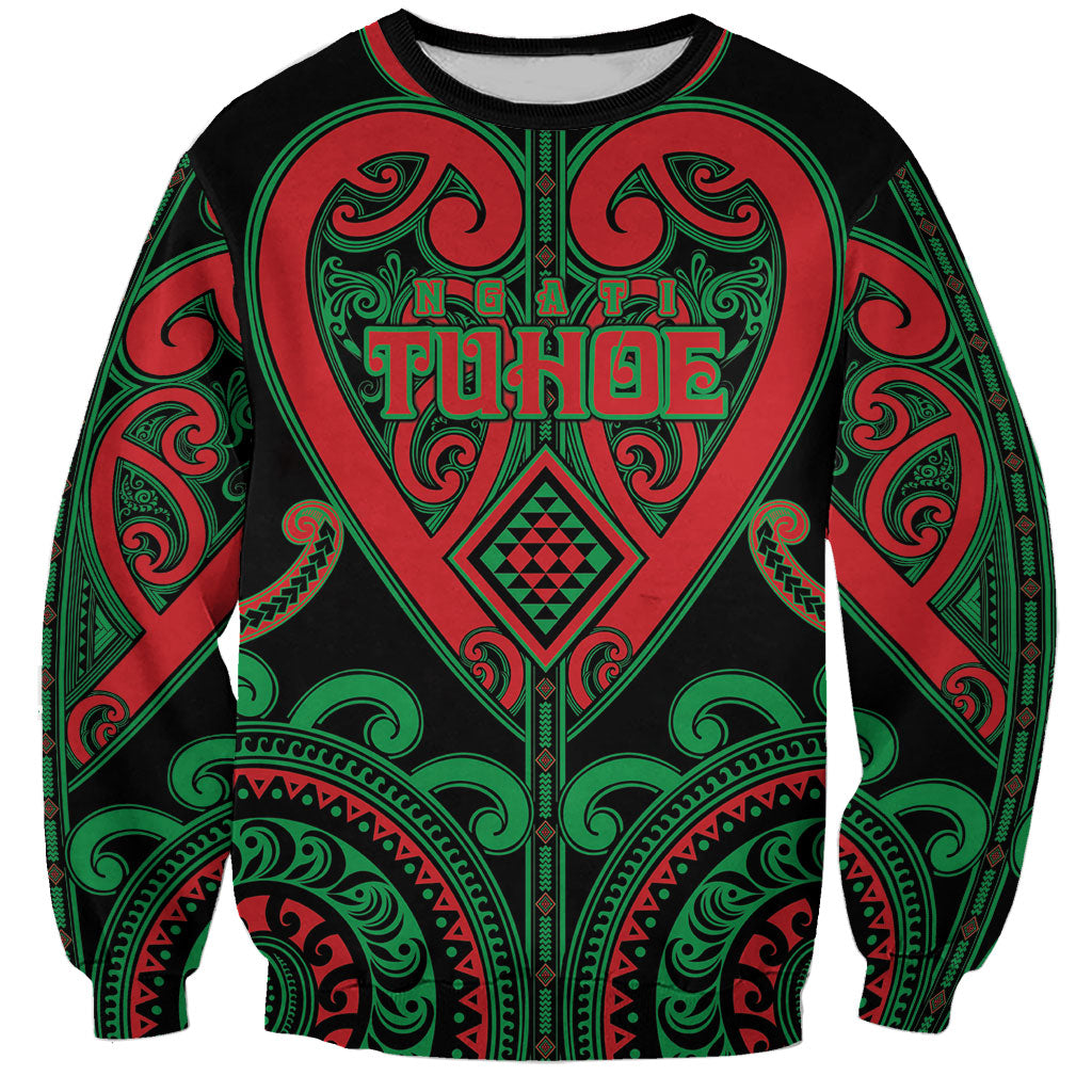 Custom Aotearoa Ngai Tuhoe Sweatshirt Maori Tribal Pattern