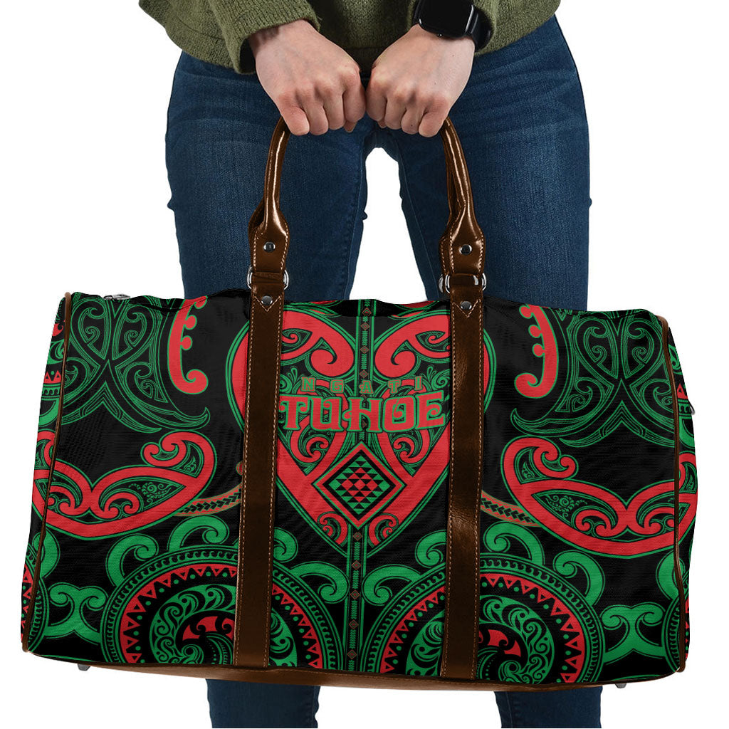 Aotearoa Ngai Tuhoe Travel Bag Maori Tribal Pattern LT05 Black - Polynesian Pride