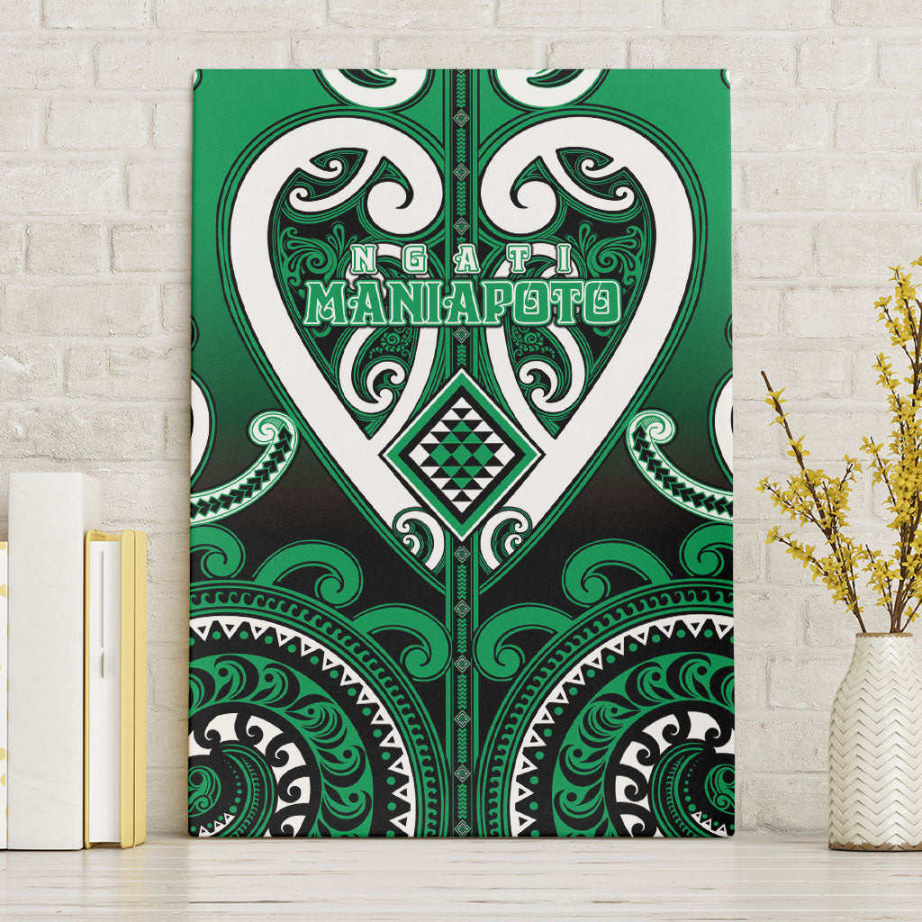 Aotearoa Ngati Maniapoto Canvas Wall Art Maori Tribal Pattern LT05 Without Frame Green - Polynesian Pride