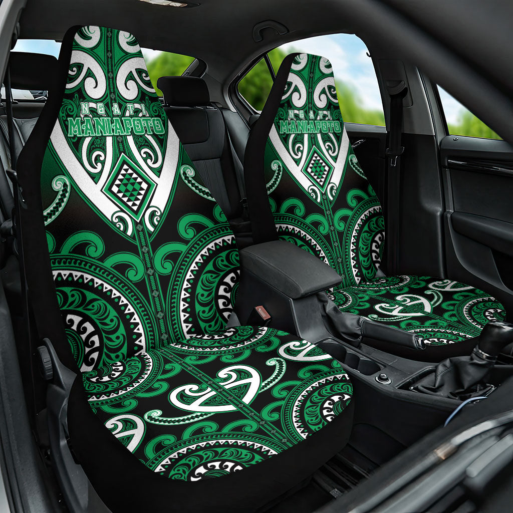 Aotearoa Ngati Maniapoto Car Seat Cover Maori Tribal Pattern LT05 One Size Green - Polynesian Pride