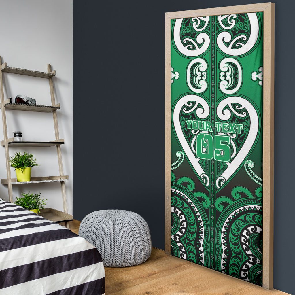 Custom Aotearoa Ngati Maniapoto Door Cover Maori Tribal Pattern