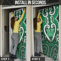 Custom Aotearoa Ngati Maniapoto Door Cover Maori Tribal Pattern