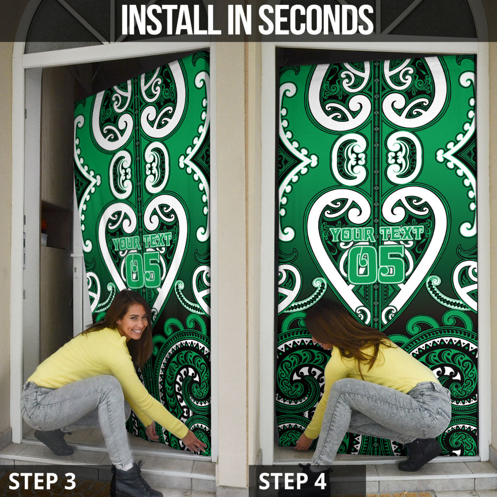 Custom Aotearoa Ngati Maniapoto Door Cover Maori Tribal Pattern