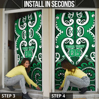 Custom Aotearoa Ngati Maniapoto Door Cover Maori Tribal Pattern