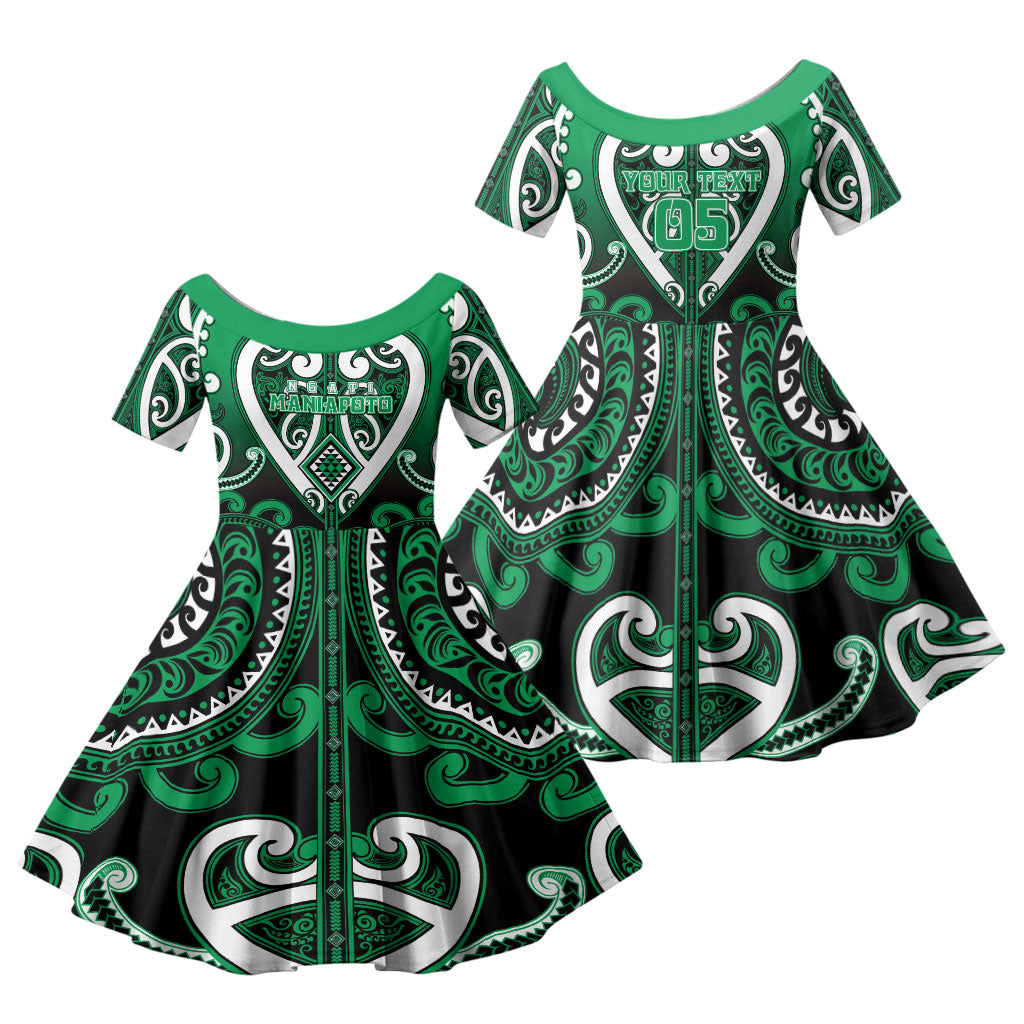 Custom Aotearoa Ngati Maniapoto Family Matching Long Sleeve Bodycon Dress and Hawaiian Shirt Maori Tribal Pattern