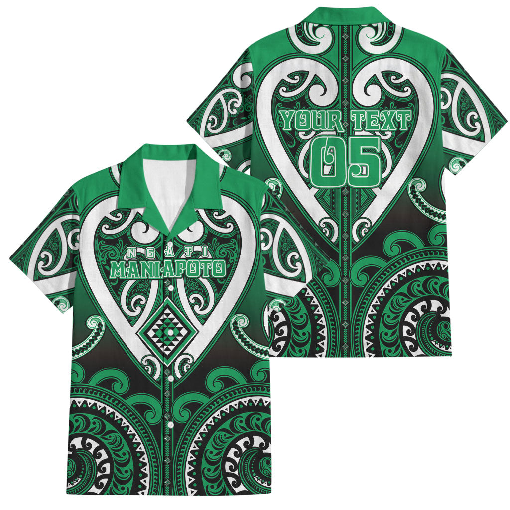 Custom Aotearoa Ngati Maniapoto Family Matching Off The Shoulder Long Sleeve Dress and Hawaiian Shirt Maori Tribal Pattern