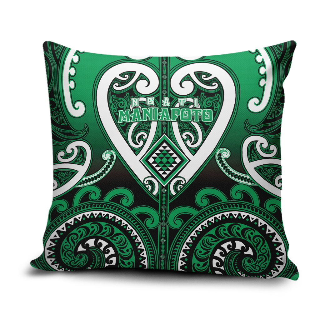 Aotearoa Ngati Maniapoto Pillow Cover Maori Tribal Pattern LT05 Green - Polynesian Pride