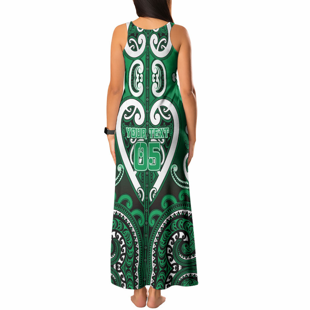 Custom Aotearoa Ngati Maniapoto Tank Maxi Dress Maori Tribal Pattern