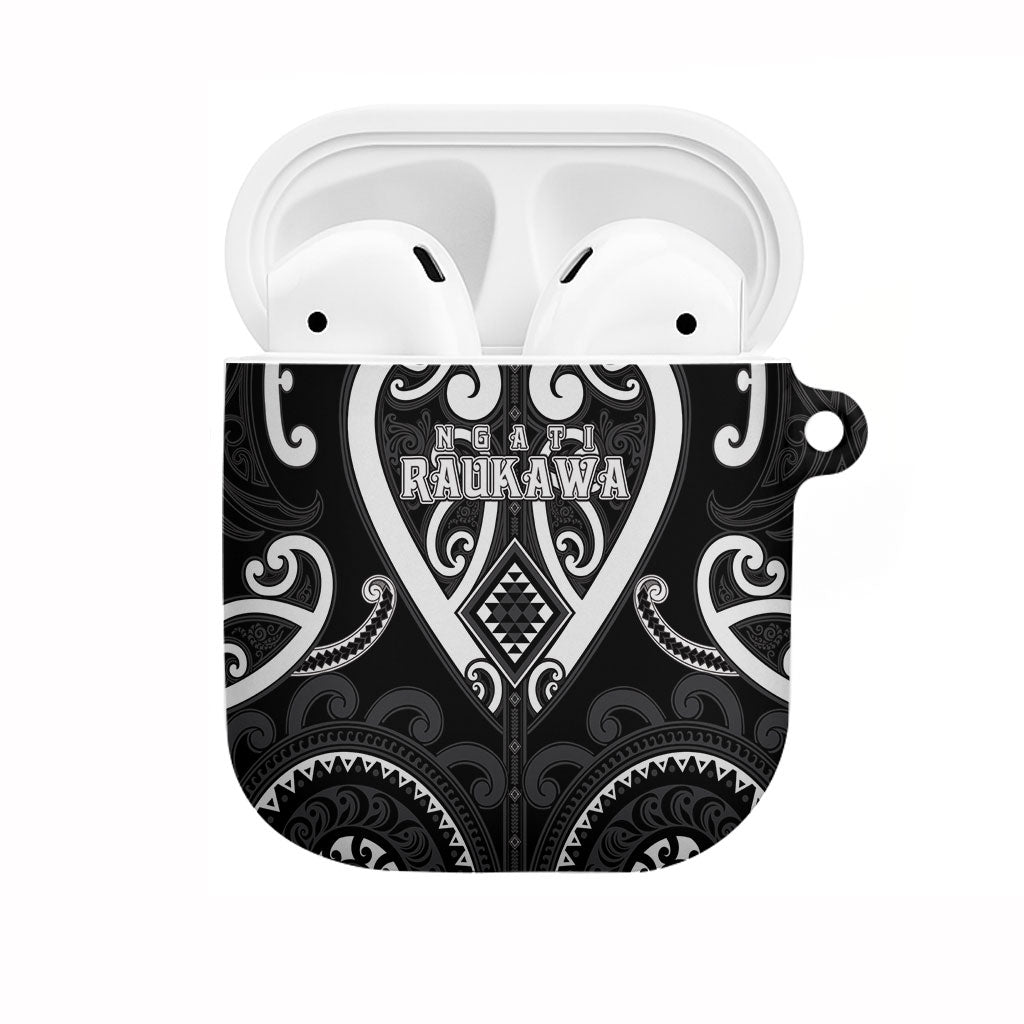 Aotearoa Ngati Raukawa AirPods Case Maori Tribal Pattern LT05 Black - Polynesian Pride