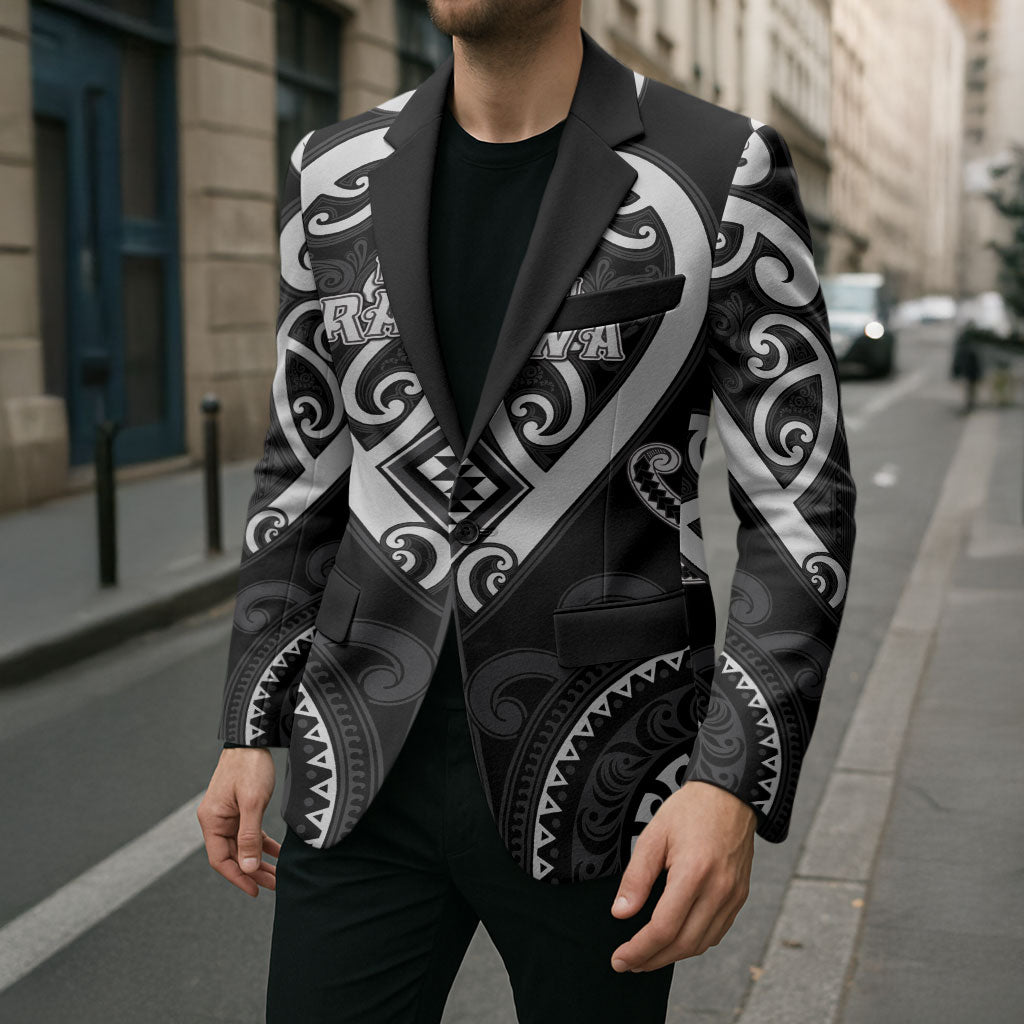 Custom Aotearoa Ngati Raukawa Blazer Maori Tribal Pattern