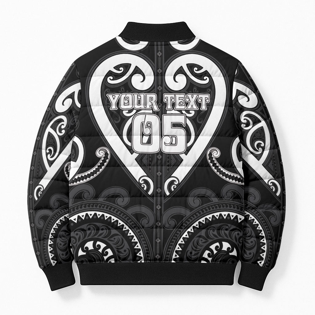 Custom Aotearoa Ngati Raukawa Bomber Puffer Jacket Maori Tribal Pattern