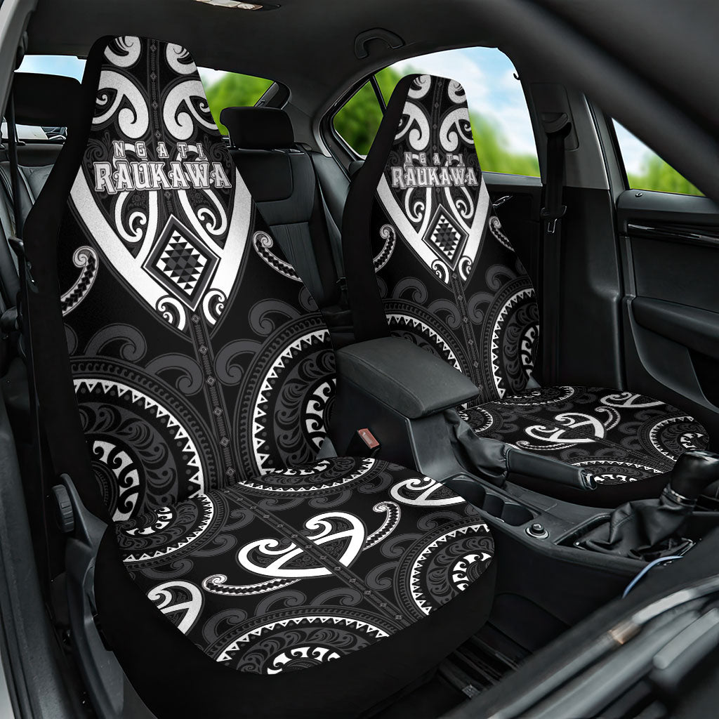 Aotearoa Ngati Raukawa Car Seat Cover Maori Tribal Pattern LT05 One Size Black - Polynesian Pride