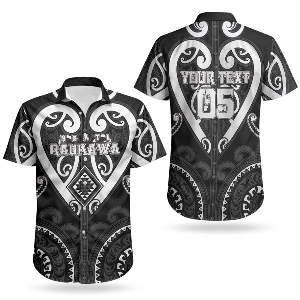 Custom Aotearoa Ngati Raukawa Couples Matching Tank Maxi Dress and Hawaiian Shirt Maori Tribal Pattern