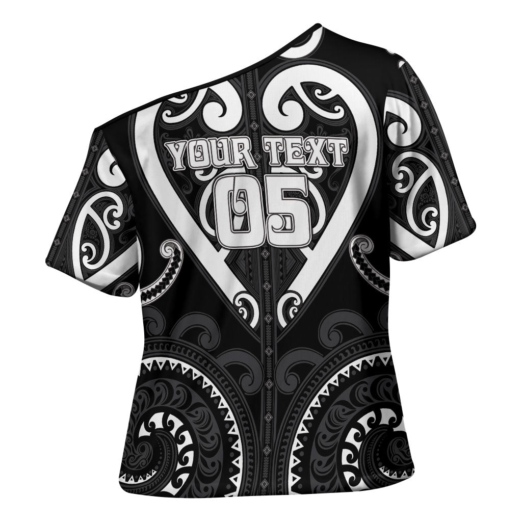 Custom Aotearoa Ngati Raukawa Cross Shoulder Shirt Maori Tribal Pattern