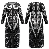 Custom Aotearoa Ngati Raukawa Family Matching Long Sleeve Bodycon Dress and Hawaiian Shirt Maori Tribal Pattern
