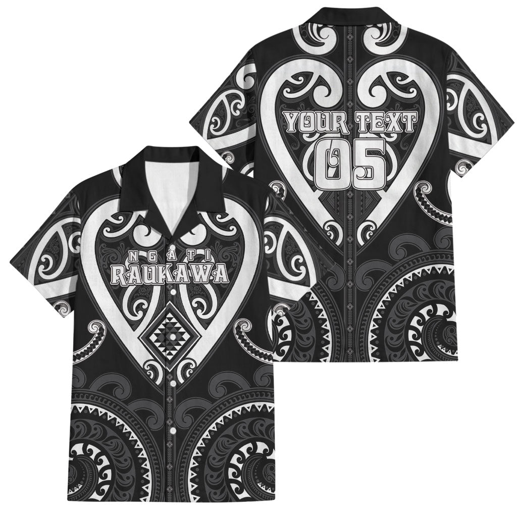 Custom Aotearoa Ngati Raukawa Family Matching Off Shoulder Maxi Dress and Hawaiian Shirt Maori Tribal Pattern