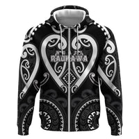 Custom Aotearoa Ngati Raukawa Hoodie Maori Tribal Pattern