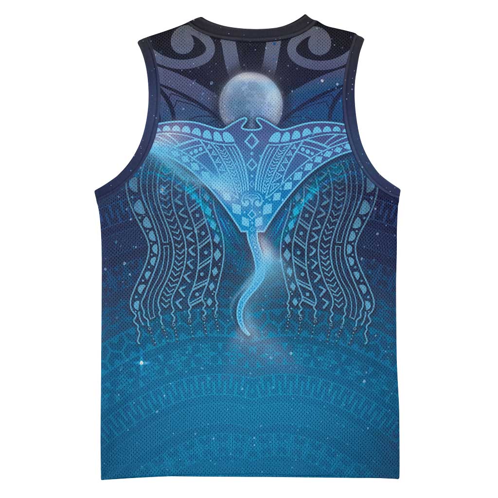 Polynesia Manta Ray Basketball Jersey Let's The Sea Set You Free - Polynesian Pride