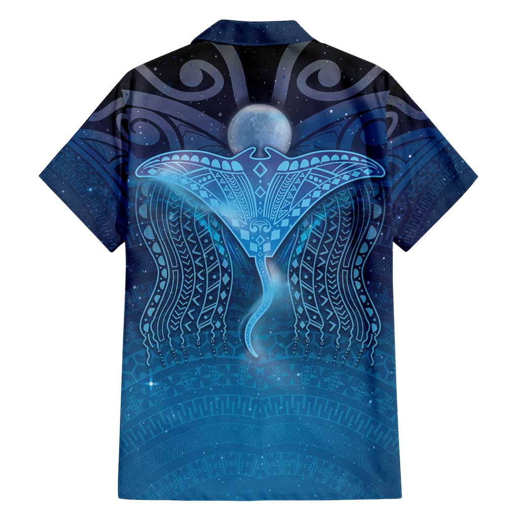 Polynesia Manta Ray Family Matching Summer Maxi Dress and Hawaiian Shirt Let's The Sea Set You Free LT05 - Polynesian Pride