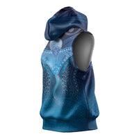 Polynesia Manta Ray Sleeveless Hoodie Let's The Sea Set You Free - Polynesian Pride