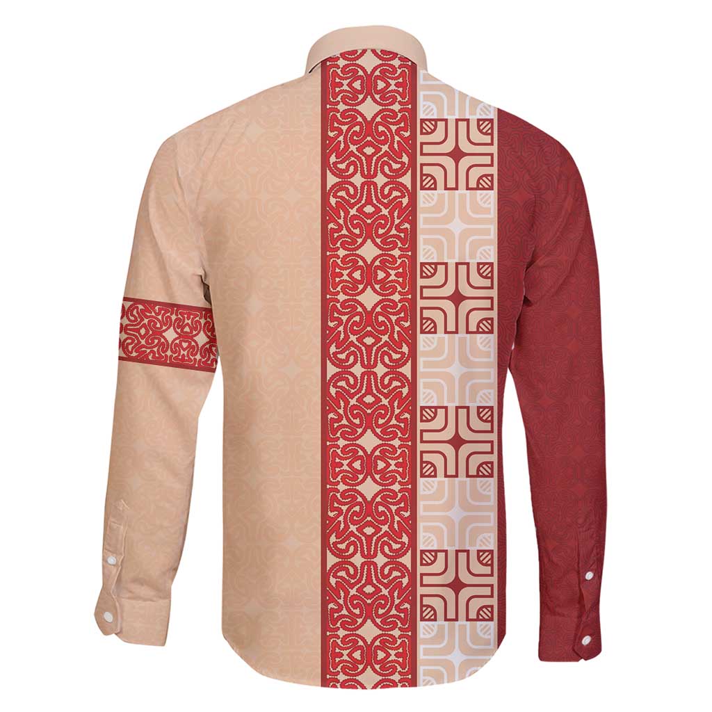 Papua New Guinea Family Matching Short Sleeve Bodycon Dress and Hawaiian Shirt Oro Tapa Pattern LT05 - Polynesian Pride