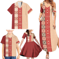 Papua New Guinea Family Matching Summer Maxi Dress and Hawaiian Shirt Oro Tapa Pattern LT05 - Polynesian Pride