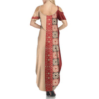 Papua New Guinea Family Matching Summer Maxi Dress and Hawaiian Shirt Oro Tapa Pattern LT05 - Polynesian Pride