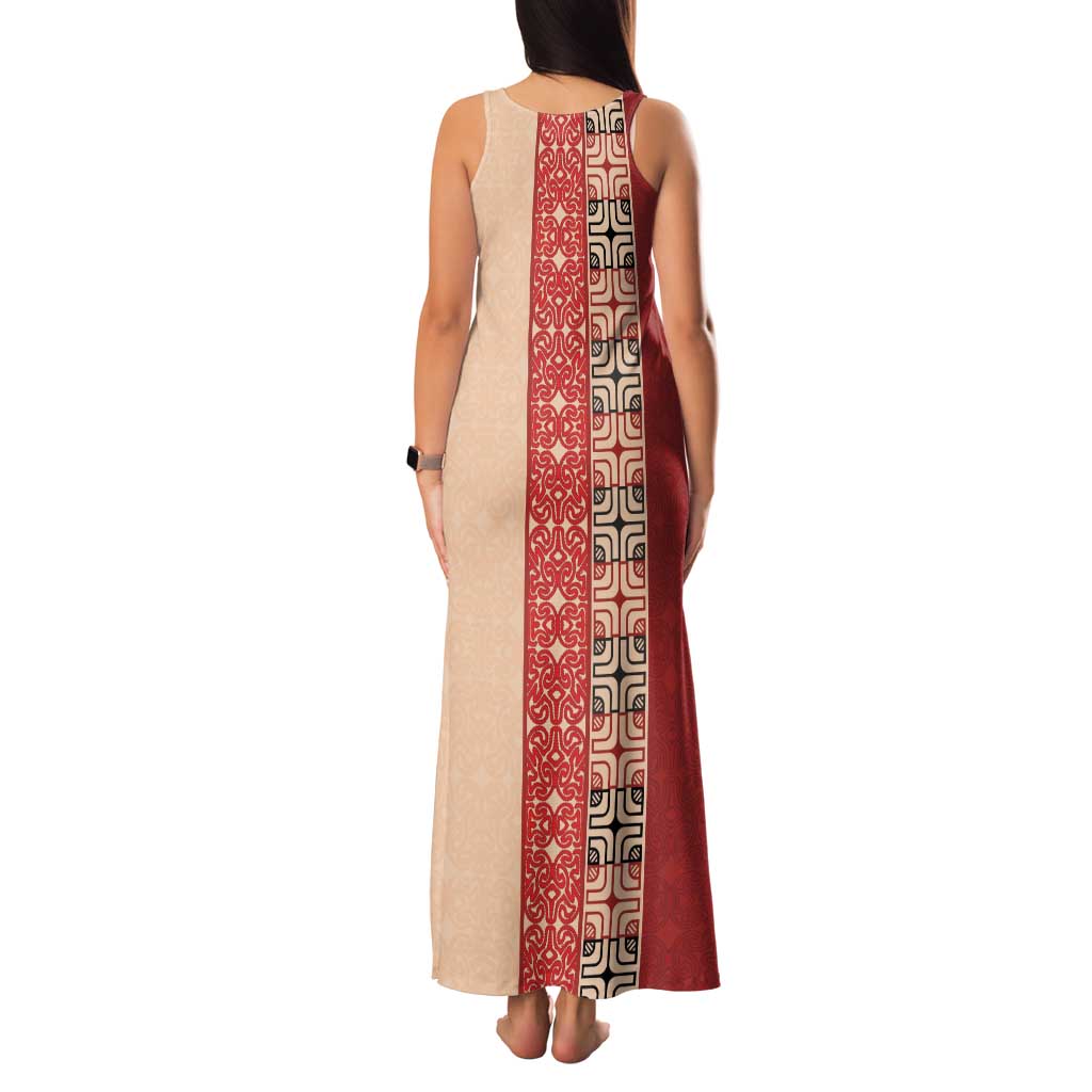 Papua New Guinea Family Matching Tank Maxi Dress and Hawaiian Shirt Oro Tapa Pattern LT05 - Polynesian Pride