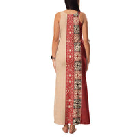 Papua New Guinea Family Matching Tank Maxi Dress and Hawaiian Shirt Oro Tapa Pattern LT05 - Polynesian Pride