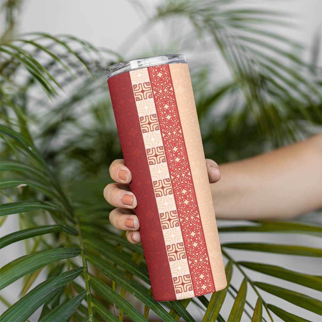 Papua New Guinea Skinny Tumbler Oro Tapa Pattern LT05 - Polynesian Pride