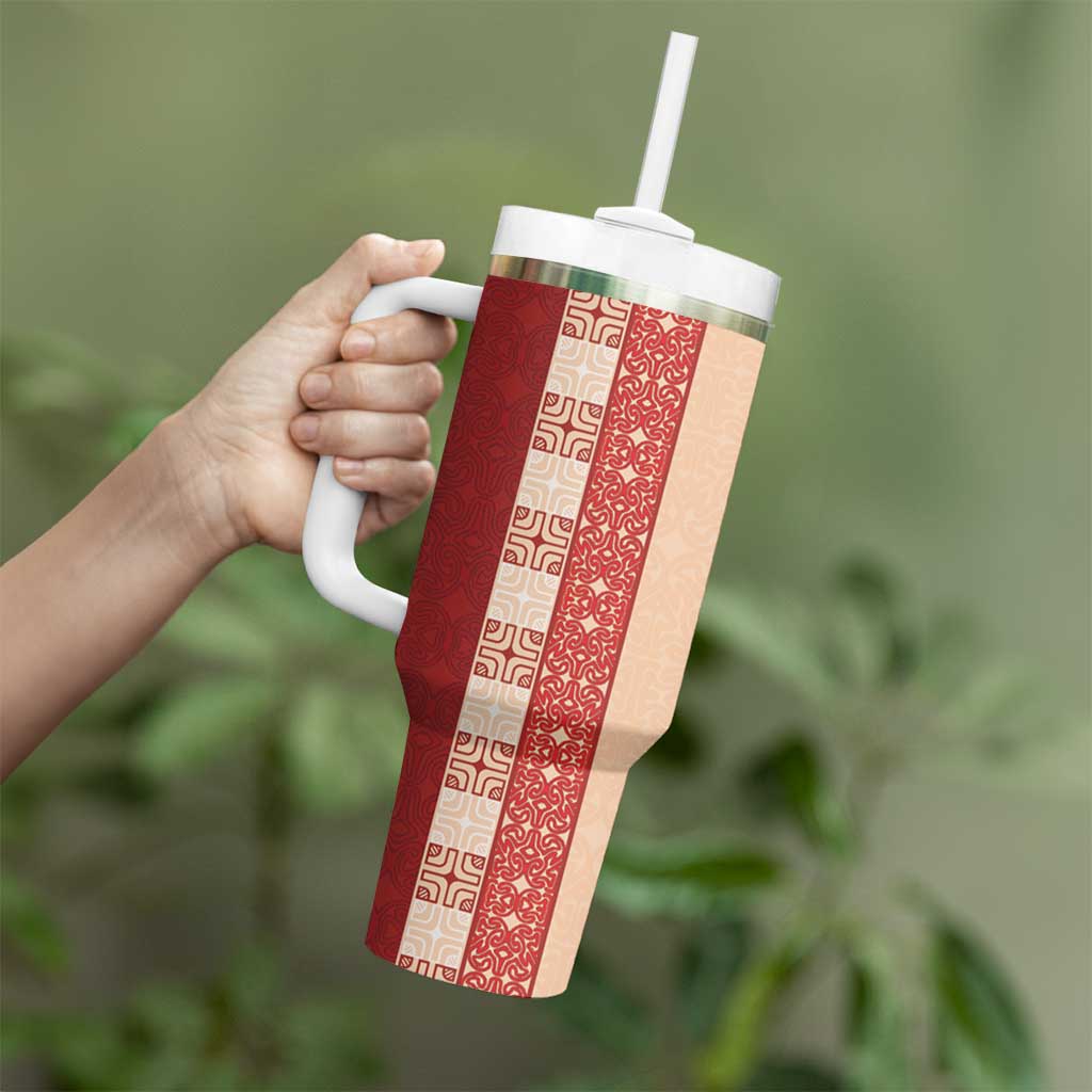 Papua New Guinea Tumbler With Handle Oro Tapa Pattern