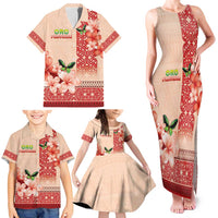 Papua New Guinea Oro Province Family Matching Tank Maxi Dress and Hawaiian Shirt Oro Birdwing Butterfly LT05 - Polynesian Pride