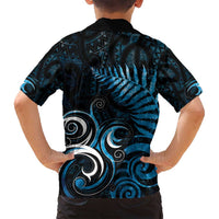 New Zealand Sea Week Family Matching Summer Maxi Dress and Hawaiian Shirt Maori Wave Pattern Ocean Blue LT05 - Polynesian Pride
