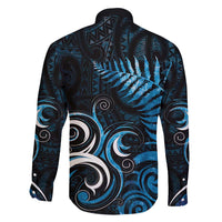 New Zealand Sea Week Family Matching Summer Maxi Dress and Hawaiian Shirt Maori Wave Pattern Ocean Blue LT05 - Polynesian Pride