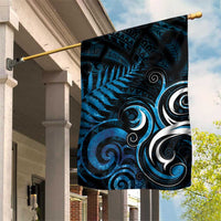 New Zealand Sea Week Garden Flag Maori Wave Pattern Ocean Blue LT05 House Flag Blue - Polynesian Pride