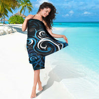 New Zealand Sea Week Sarong Maori Wave Pattern Ocean Blue LT05 - Polynesian Pride
