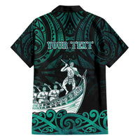 Personalised New Zealand Waka Racing Family Matching Short Sleeve Bodycon Dress and Hawaiian Shirt Maori Warriors LT05 - Polynesian Pride