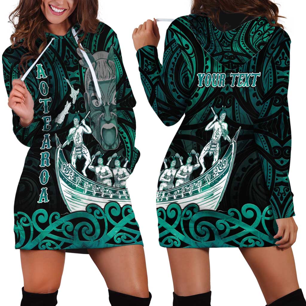 Personalised New Zealand Waka Racing Hoodie Dress Maori Warriors LT05 - Polynesian Pride