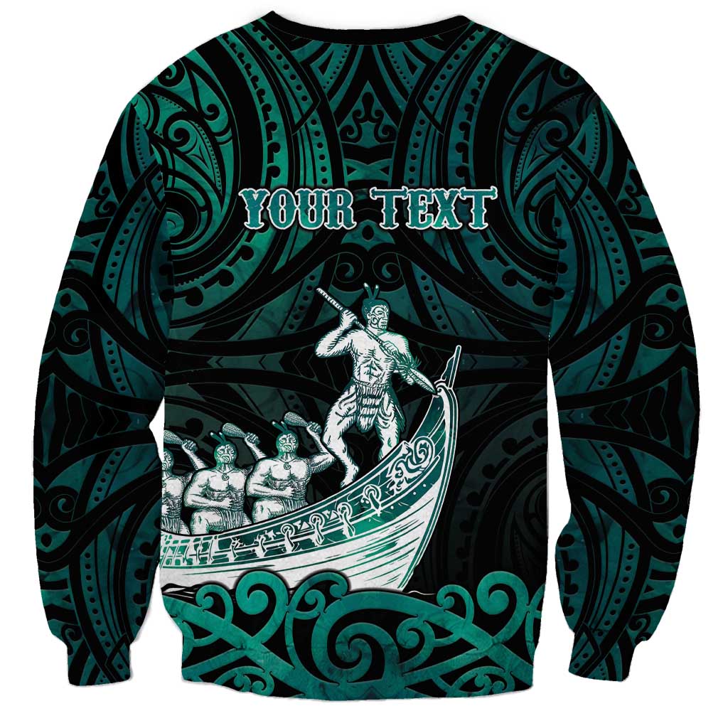 Personalised New Zealand Waka Racing Sweatshirt Maori Warriors