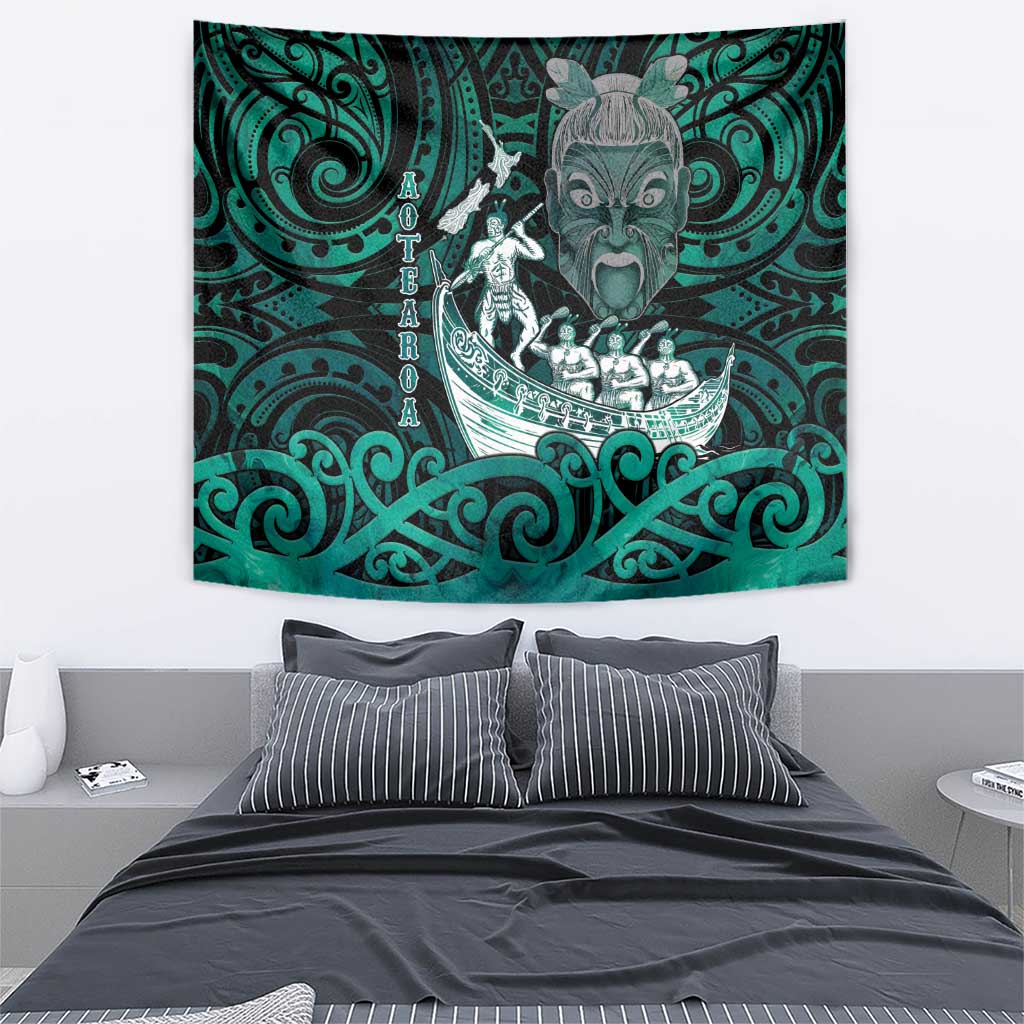 New Zealand Waka Racing Tapestry Maori Warriors LT05 - Polynesian Pride