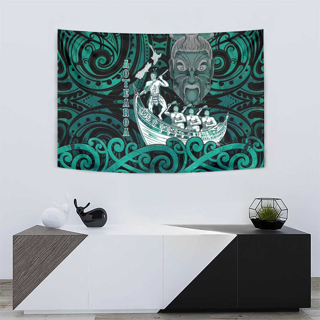 New Zealand Waka Racing Tapestry Maori Warriors LT05 - Polynesian Pride
