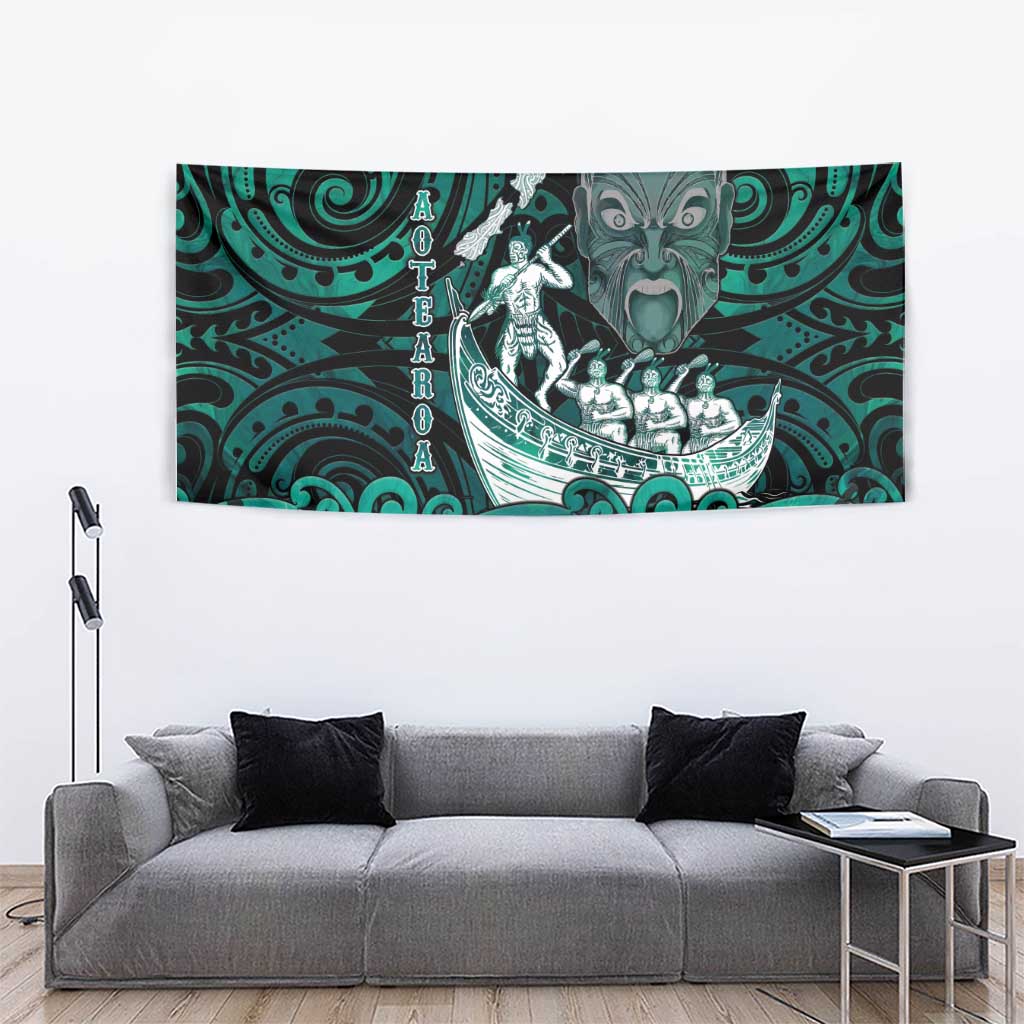 New Zealand Waka Racing Tapestry Maori Warriors LT05 - Polynesian Pride