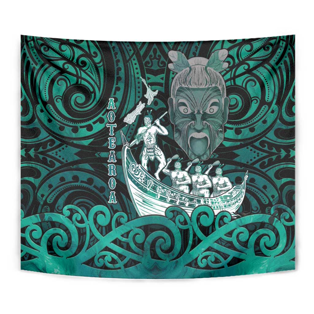 New Zealand Waka Racing Tapestry Maori Warriors LT05 - Polynesian Pride