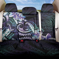 Polynesian Art Tattoo Back Car Seat Cover Plumeria Flowers Turquoise Gradient