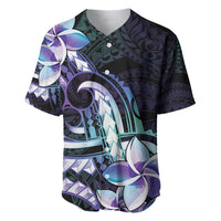 Polynesian Art Tattoo Baseball Jersey Plumeria Flowers Turquoise Gradient LT05 Turquoise - Polynesian Pride