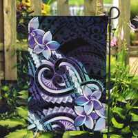 Polynesian Art Tattoo Garden Flag Plumeria Flowers Turquoise Gradient LT05 Garden Flag Turquoise - Polynesian Pride