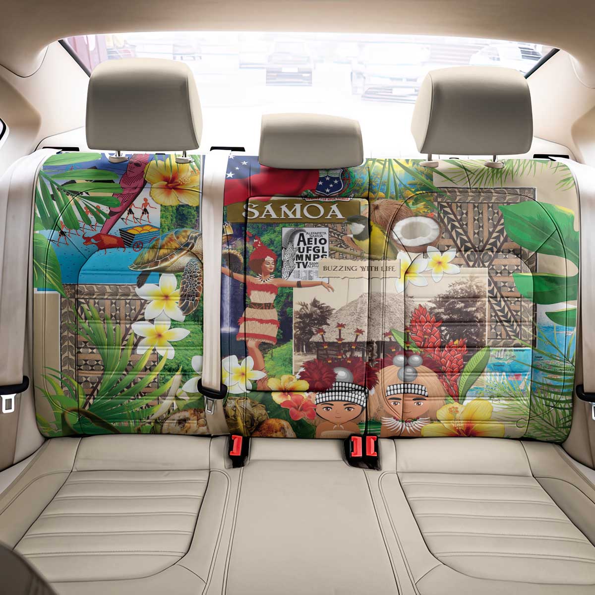 Samoa Culture Back Car Seat Cover Embracing The Spirit