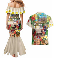 Samoa Culture Couples Matching Mermaid Dress and Hawaiian Shirt Embracing The Spirit LT05 - Polynesian Pride