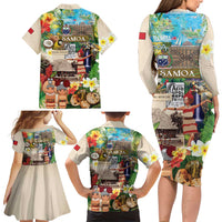 Samoa Culture Family Matching Long Sleeve Bodycon Dress and Hawaiian Shirt Embracing The Spirit LT05 - Polynesian Pride