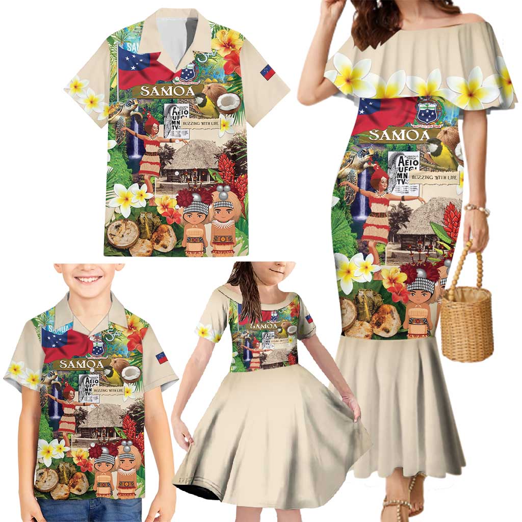 Samoa Culture Family Matching Mermaid Dress and Hawaiian Shirt Embracing The Spirit LT05 - Polynesian Pride